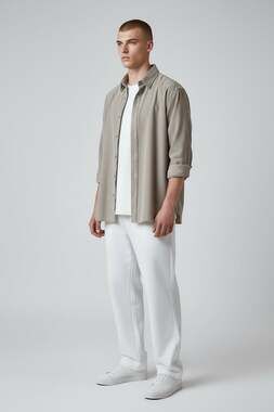 COOFANDY Men's Lightweight Long Sleeve Micro-Corduroy Textured Button Down Shirt